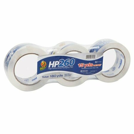 DUCK BRAND Tape HP260C03 1 7/8'' x 60 Yards Clear Carton Sealing Tape, 3PK 328DUCHP60C0